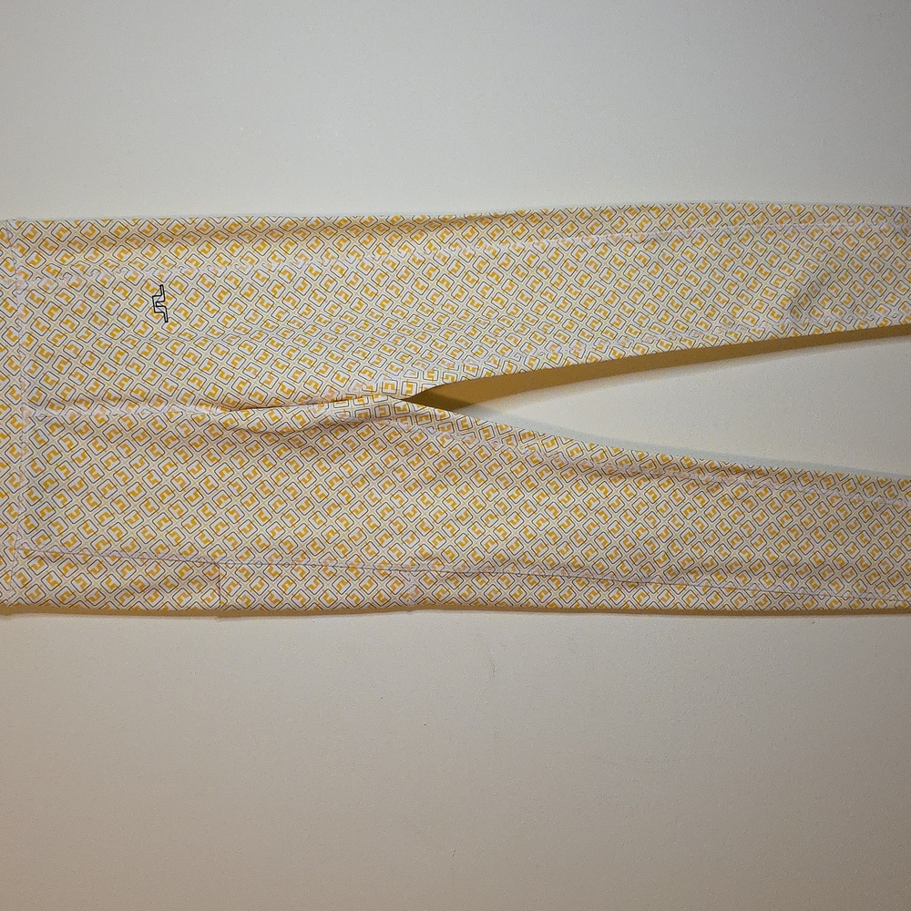 J.Lindeberg Yellow Zena Pattern Golf Leggings. Size Small. NWT - Picture 1 of 7